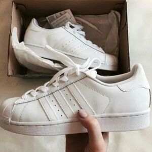adidas white superstars